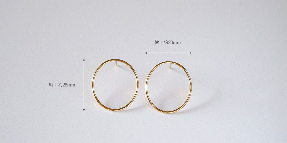 K18 エリプス ピアス rph46999523の画像