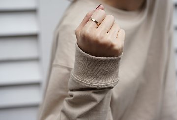 K18 フラッターバンド リング 3mm