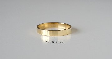 K18 フラッターバンド リング 3mm