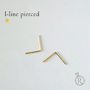 K18 Lライン ピアス rph46793823の画像