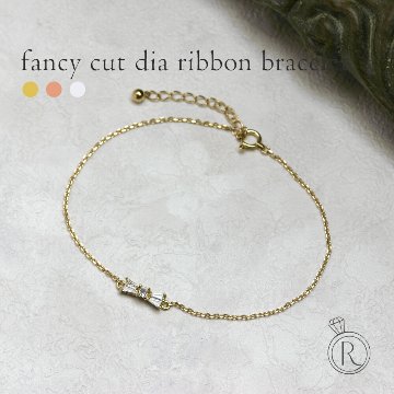 K18 ファンシーカット ダイヤモンド リボン ブレスレット rph78000324の画像
