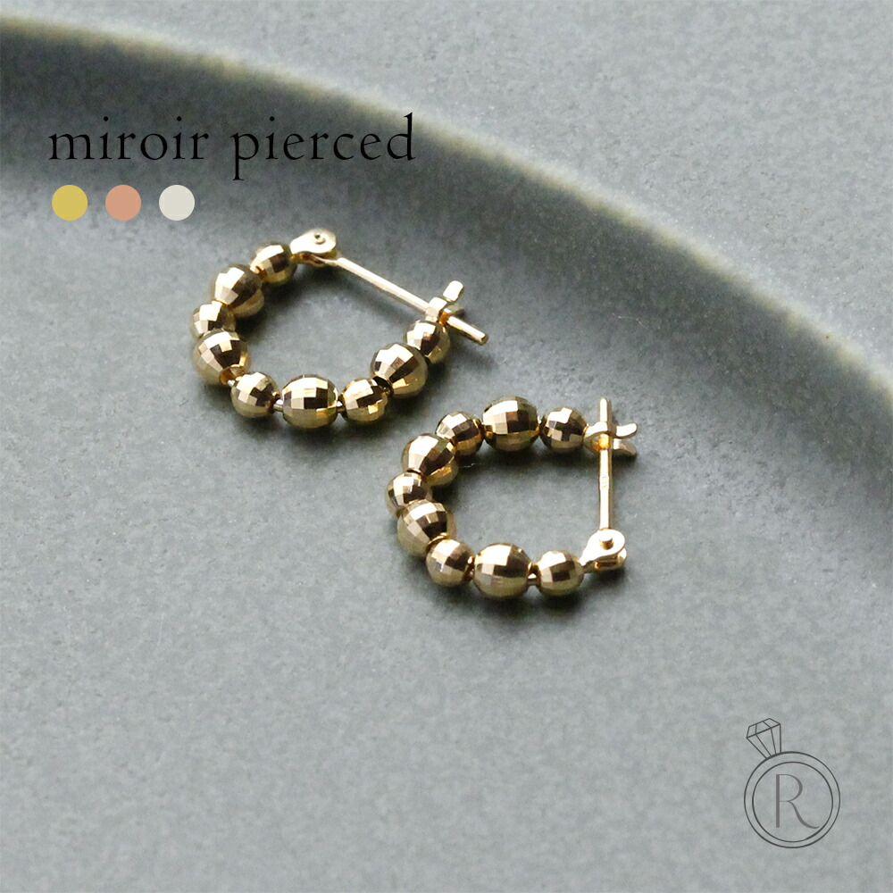 K18 ミロワールブール フープピアス rph46770023の画像