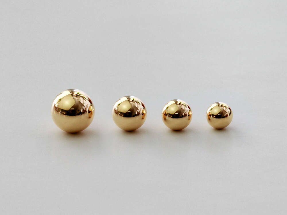 K18 ミロワール スタッド ピアス 8mm rpaub7323の画像