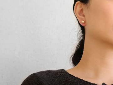 K18 ミロワール スタッド ピアス 8mm rpaub7323の画像