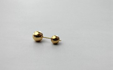 K18 ミロワール スタッド ピアス 8mm rpaub7323の画像
