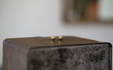 K18 ミロワール スタッド ピアス 7mm rpaub7223の画像
