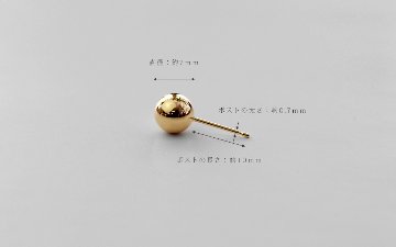 K18 ミロワール スタッド ピアス 7mm rpaub7223の画像