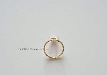 K18 ホースシュー ダイヤモンド リング rph26434122の画像