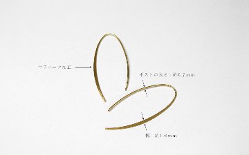 K18 サティーナ ピアス rpaub1623の画像