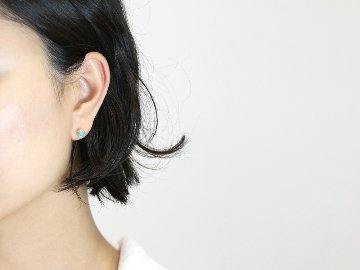 K18 ベジョータ ターコイズ ピアス rpaub1223の画像