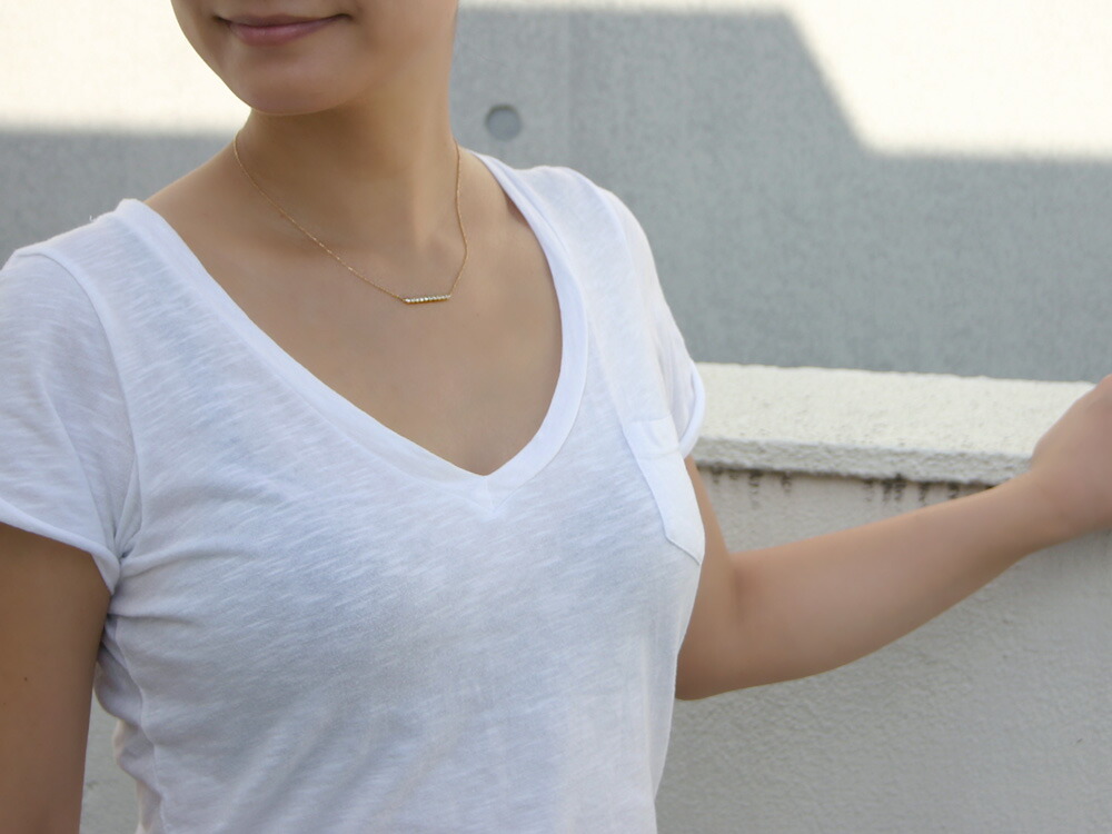 K18 ダイヤモンド ネックレス 0.3ct straightone rpkp145521の画像