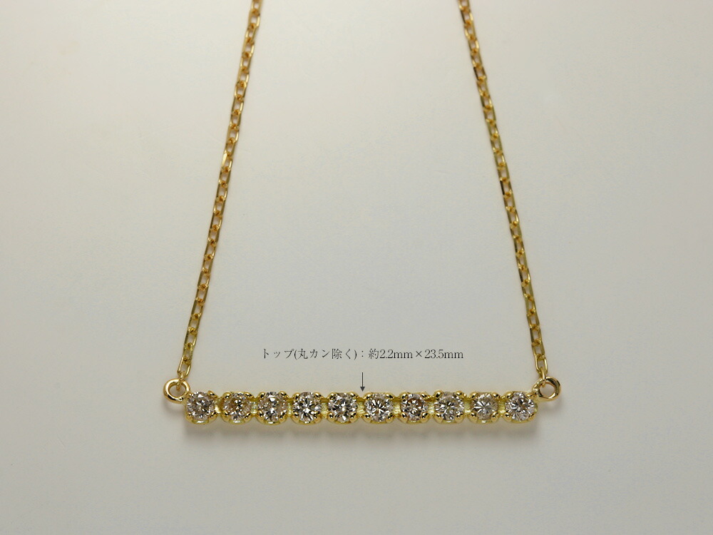 K18 ダイヤモンド ネックレス 0.3ct straightone rpkp145521の画像