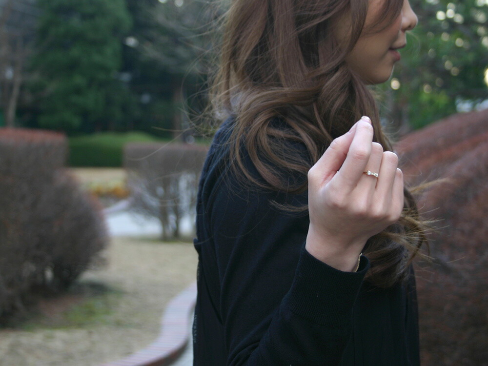 K18 ファンシーカット ダイヤモンド リボン リング rph28356422の画像