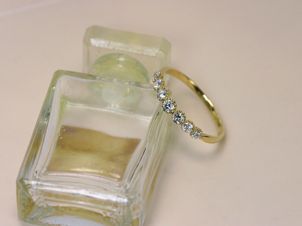 K18 セブン ダイヤモンド リング 0.3ct rpg012031888722の画像