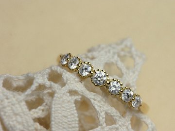 K18 セブン ダイヤモンド リング 0.3ct rpg012031888722の画像