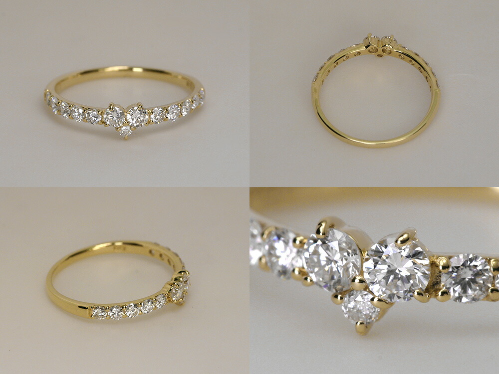 K18 ハート ダイヤモンド リング 0.5ct rpg012031874622の画像