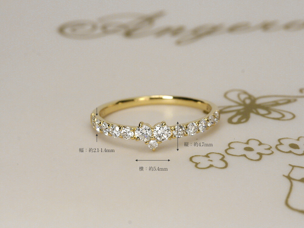 K18 ハート ダイヤモンド リング 0.5ct rpg012031874622の画像