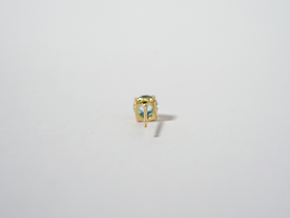 K18 ブルートパーズ ローズカット ピアス rpacp1789b23の画像