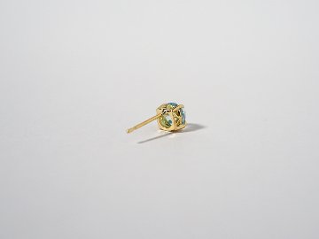 K18 ブルートパーズ ローズカット ピアス rpacp1789b23の画像