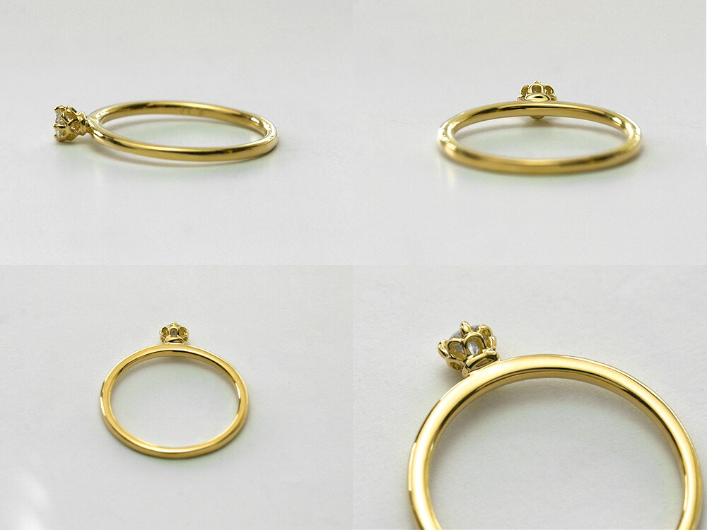 K18 クラウン ダイヤモンド リング 0.1ct rpa1939722の画像
