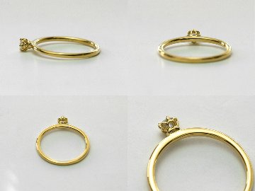 K18 クラウン ダイヤモンド リング 0.1ct rpa1939722の画像