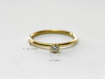 K18 クラウン ダイヤモンド リング 0.1ct rpa1939722の画像