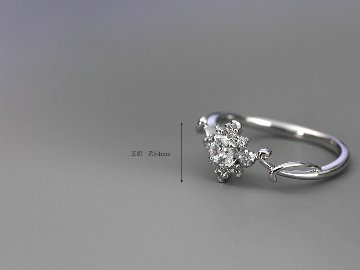 K18 フラワー ダイヤモンド リング rpa1865422の画像