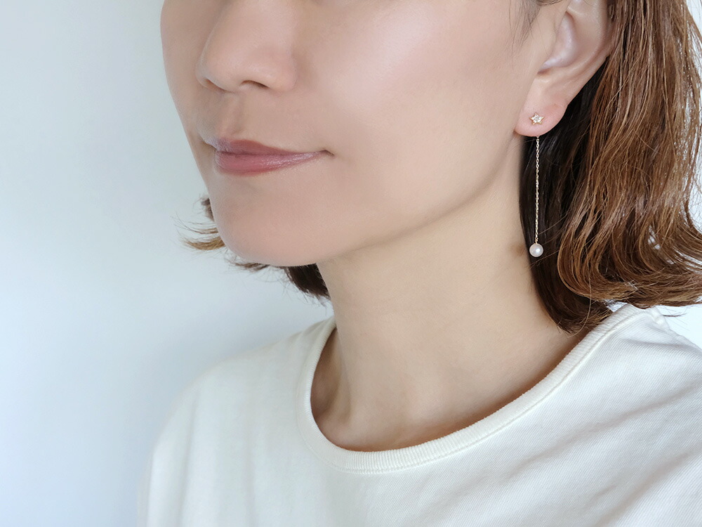 K18 パール チェーン キャッチ rpaub5623の画像