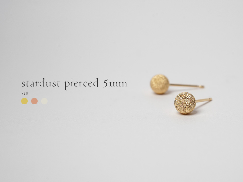 K18 スターダスト スタッド ピアス 5mm rpaub7023の画像