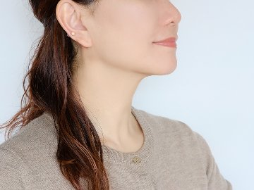 K18 スターダスト スタッド ピアス 5mm rpaub7023の画像
