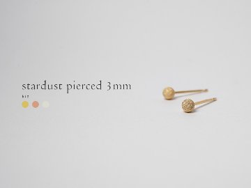 K18 スターダスト スタッド ピアス 3mm rpaub6823の画像