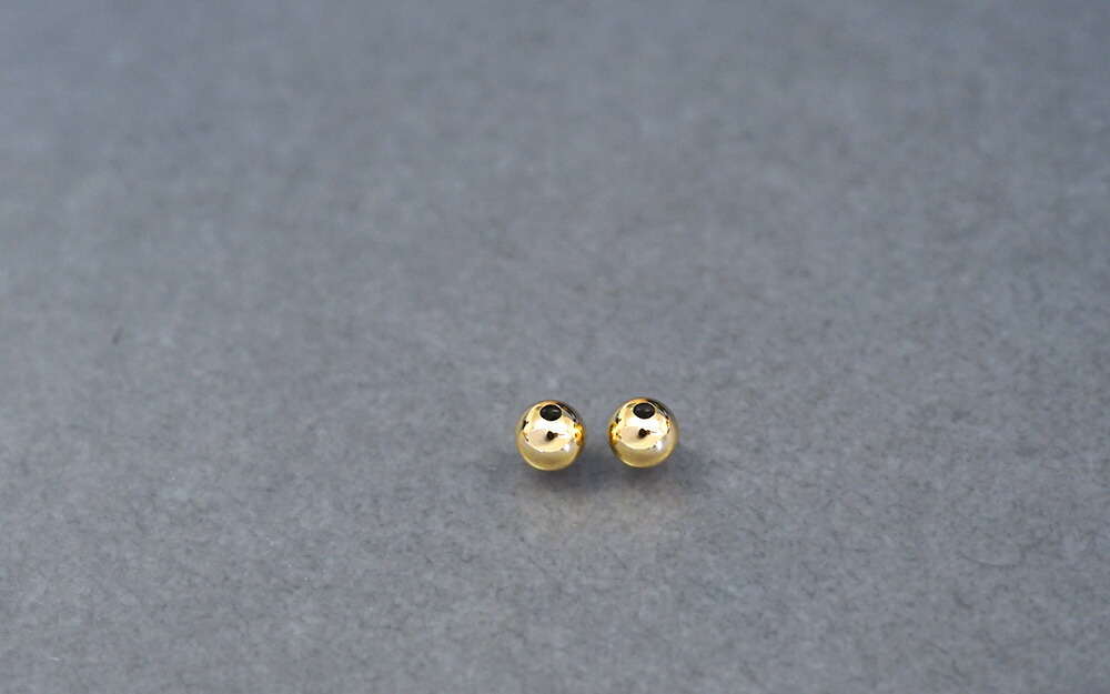 K18 ボール ピアスキャッチ 5mm rpaub9823の画像