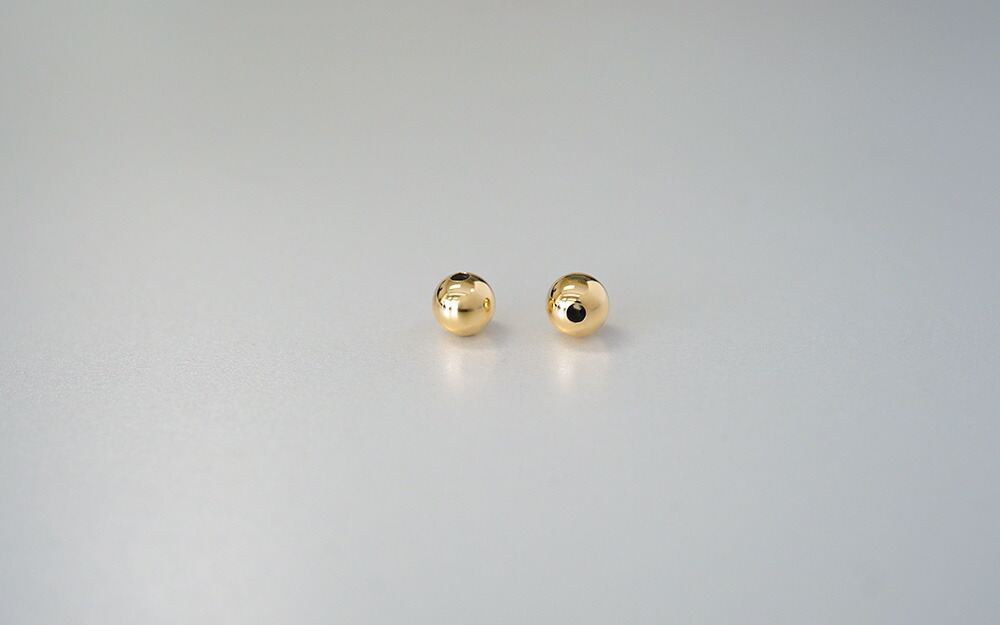 K18 ボール ピアスキャッチ 5mm rpaub9823の画像