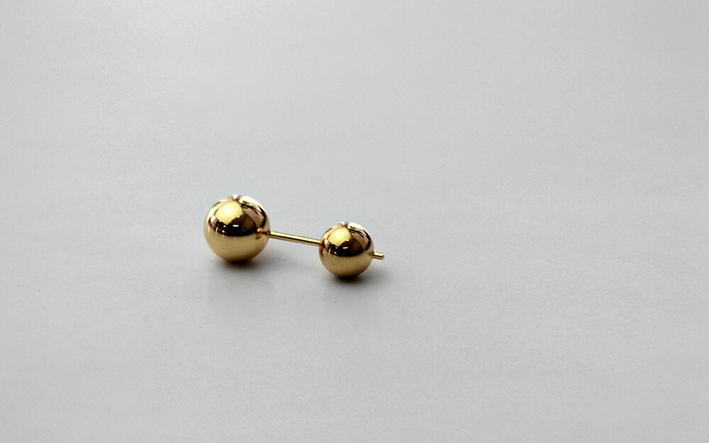 K18 ボール ピアスキャッチ 5mm rpaub9823の画像
