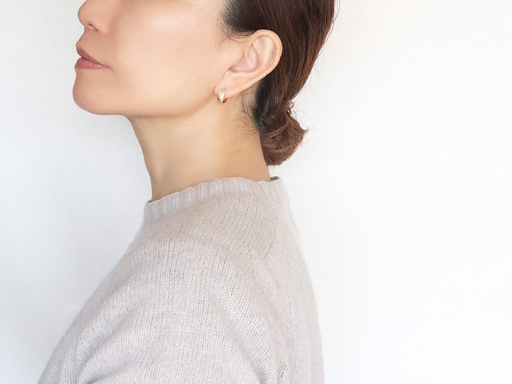 【片耳販売】 K18 プルマ フープピアス 13mm rph43232723の画像