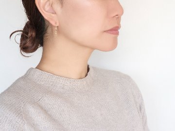 K18 スカル チェーンピアス 2.6mm rpu100123の画像