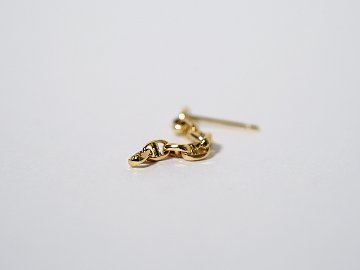 K18 スカル チェーンピアス 2.6mm