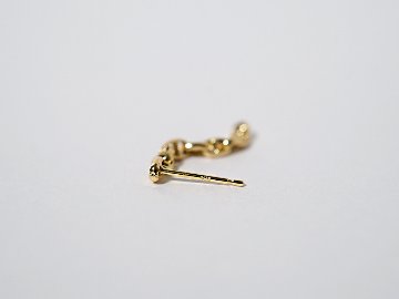 K18 スカル チェーンピアス 2.6mm rpu100123の画像
