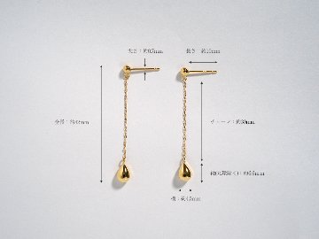 K18 露 チェーンピアス rph43711523の画像