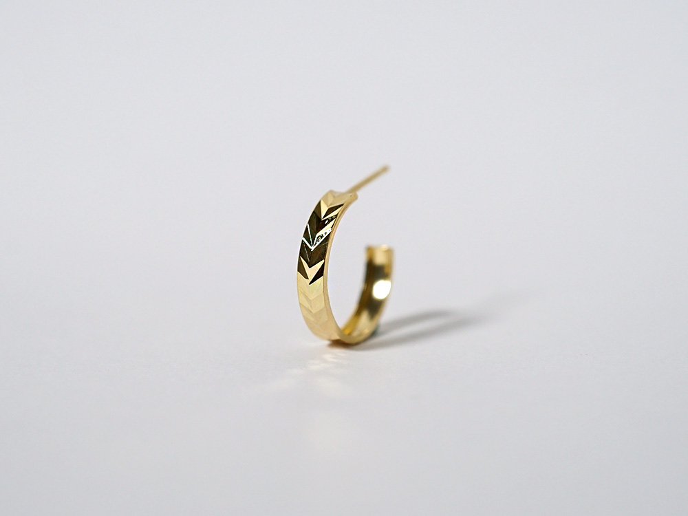 K18 麦穂 フープ ピアス rpaub6423の画像