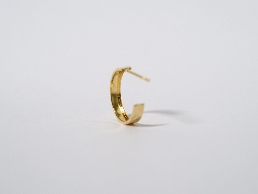 K18 麦穂 フープ ピアス rpaub6423の画像