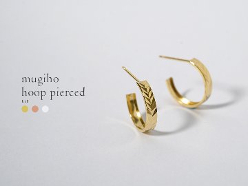 K18 麦穂 フープ ピアス rpaub6423の画像