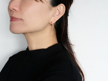 K18 麦穂 フープ ピアス rpaub6423の画像