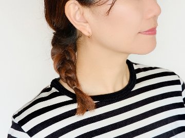 K18 ダイヤカット フープピアス rpa2267623の画像