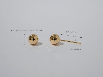 K18 ミラーボール スタッド ピアス