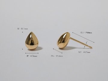 K18 露 ラージ ピアス rpaub8023の画像