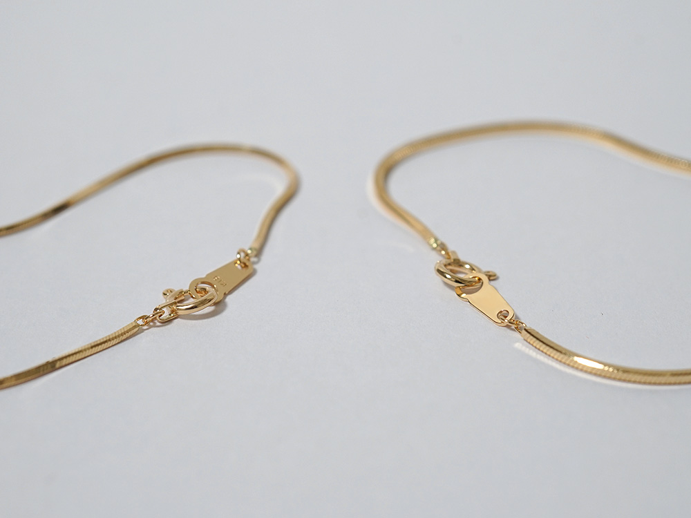 K18 スネーク チェーン ブレスレット