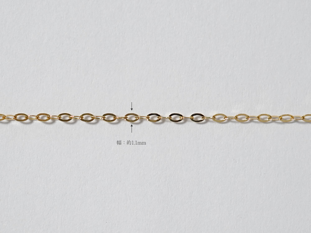 K18 カットスピガ スライドチェーンネックレス K18 カットスピガネックレスチェーン 0.9mm チェーンネックレス