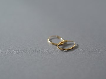 K18 オーバル イージー フープピアス 15mm rpj1479a23の画像