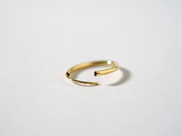 K18 オーバル イージー フープピアス 15mm rpj1479a23の画像